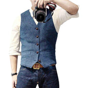 Elegant Men's Vest in Wool and Polyester, Sleeveless Men's Vest, Ideal for Chic and Casual Look