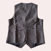 Elegant Men's Vest in Wool and Polyester, Sleeveless Men's Vest, Ideal for Chic and Casual Look