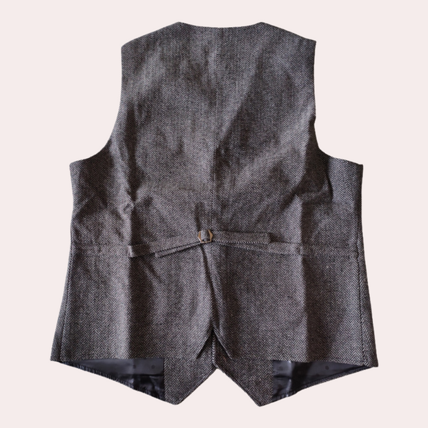 Elegant Men's Vest in Wool and Polyester, Sleeveless Men's Vest, Ideal for Chic and Casual Look