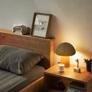 Eco-Friendly Wooden Mushroom Lamp with Touch Control – Rechargeable LED Charm