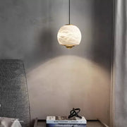 Nordic Elegance alabaster pendant light with luxurious marble base