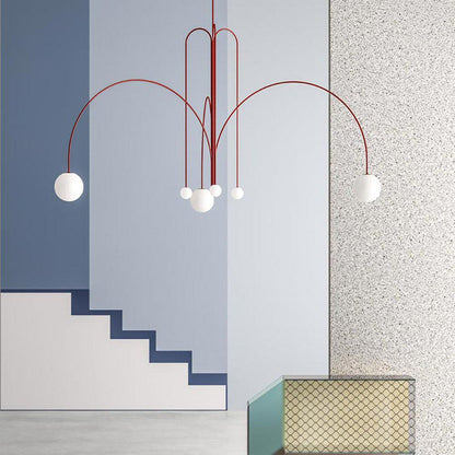 Éblouissante Suspension Gran Finale – Un Mélange Chic d'Élégance Métal et Verre