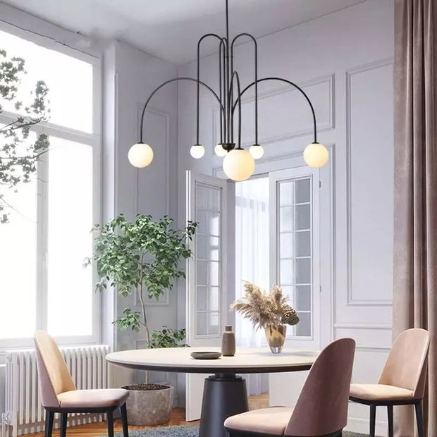 Dazzling Gran Finale Chandelier – A Chic Blend of Metal and Glass Elegance