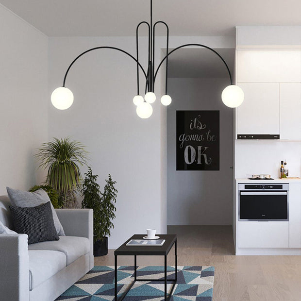 Dazzling Gran Finale Chandelier – A Chic Blend of Metal and Glass Elegance