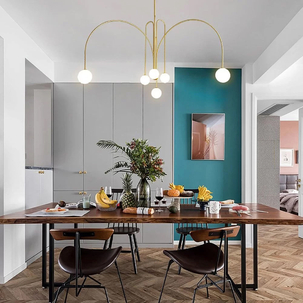 Éblouissante Suspension Gran Finale – Un Mélange Chic d'Élégance Métal et Verre