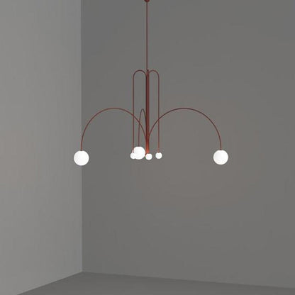 Éblouissante Suspension Gran Finale – Un Mélange Chic d'Élégance Métal et Verre