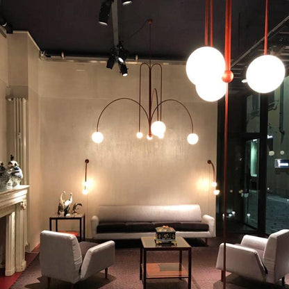 Éblouissante Suspension Gran Finale – Un Mélange Chic d'Élégance Métal et Verre