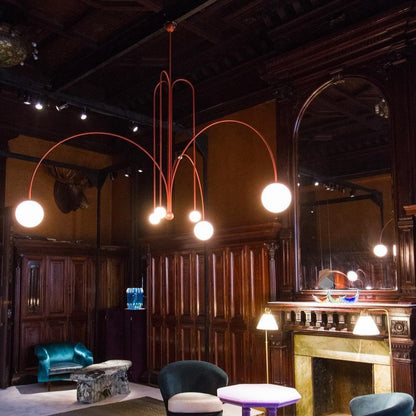 Éblouissante Suspension Gran Finale – Un Mélange Chic d'Élégance Métal et Verre