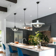 Scandinavian style wooden pendant – Chic industrial hanging lamp