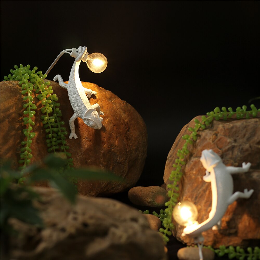 Lampe de Table en Résine Lizard Artistique Exquise – Une Touche d'Élégance pour Votre Espace