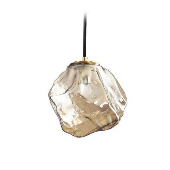 Copper and glass Lava finish – Modern and chic LED pendant light for elegant interiors