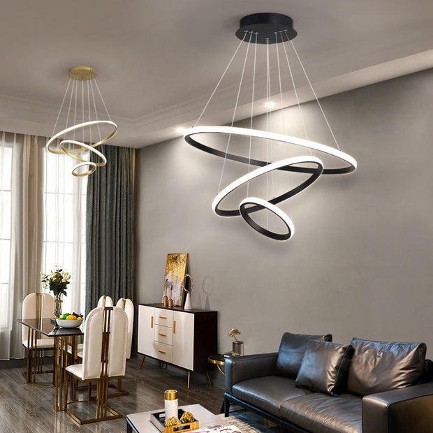 ArishaLight Contemporary Ceiling Lamp – Elegant LED Design with 3 Customizable Rings