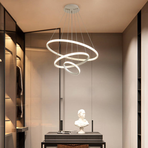 ArishaLight Contemporary Ceiling Lamp – Elegant LED Design with 3 Customizable Rings