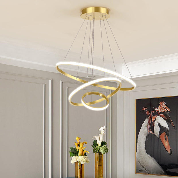 ArishaLight Contemporary Ceiling Lamp – Elegant LED Design with 3 Customizable Rings