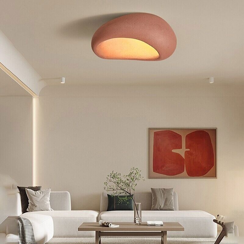 Lumière de plafond Wabi-Sabi – Épouser l'élégance minimaliste avec une douce lueur LED