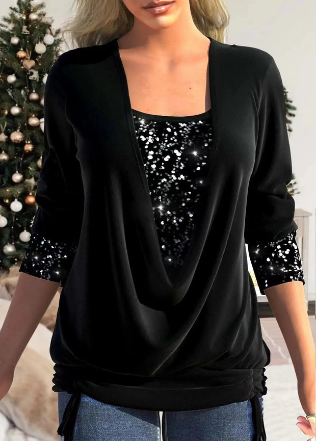 Elegant Sequin Top Sophia – Glamorous Top with Optimal Comfort for Special Events