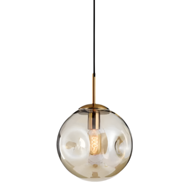 Elegant Scandinavian gold glass pendant – Embrace a refined style with a soft ambient glow