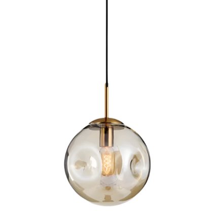 Elegant Scandinavian gold glass pendant – Embrace a refined style with a soft ambient glow