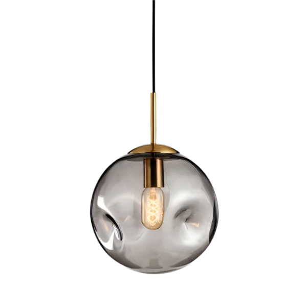 Elegant Scandinavian gold glass pendant – Embrace a refined style with a soft ambient glow