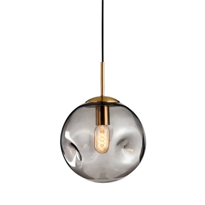 Elegant Scandinavian gold glass pendant – Embrace a refined style with a soft ambient glow