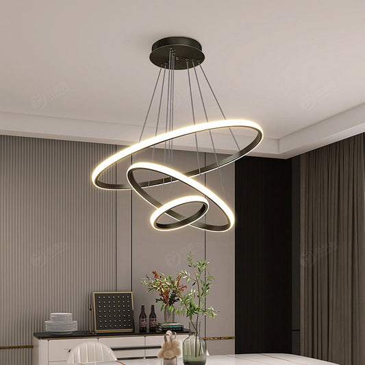ArishaLight Contemporary Ceiling Lamp – Elegant LED Design with 3 Customizable Rings