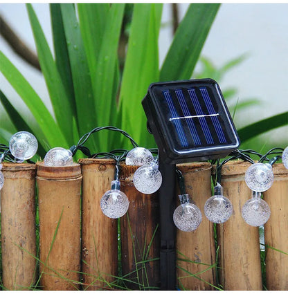 Lucières en guirlande LED solaires enchantées – Étanches et parfaites pour la décoration de jardin et de balcon