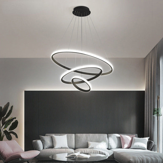 ArishaLight Contemporary Ceiling Lamp – Elegant LED Design with 3 Customizable Rings
