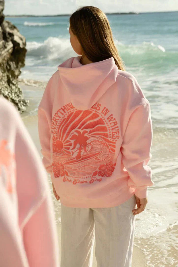 Hoodie Abigail with Tropical Embroidery – Casual Comfort and Elegance