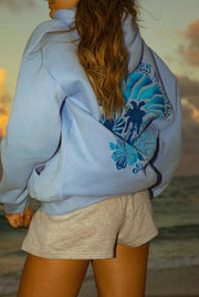 Hoodie Abigail with Tropical Embroidery – Casual Comfort and Elegance
