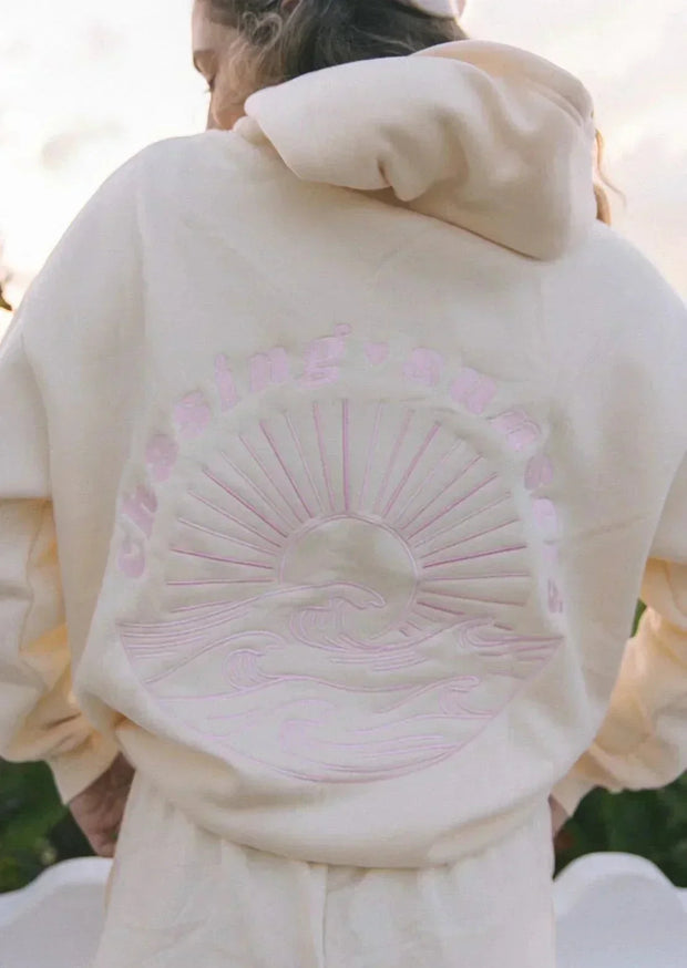 Hoodie Abigail with Tropical Embroidery – Casual Comfort and Elegance