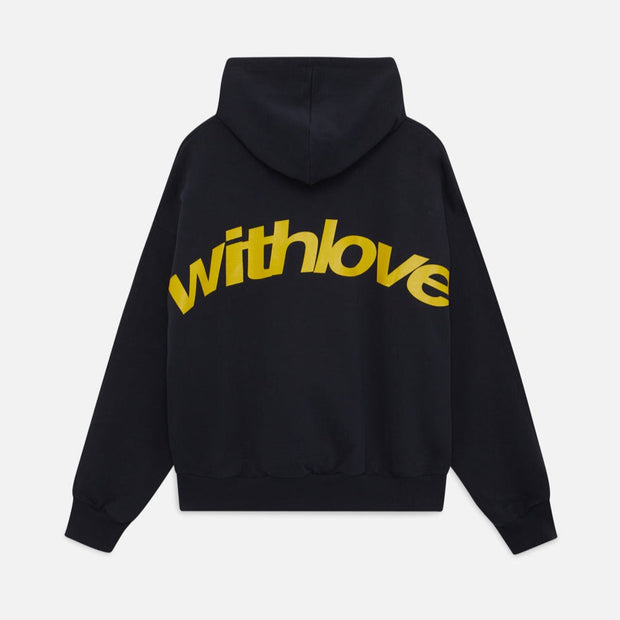 Oversize Cotton Hoodie with With Love Print – Comfortable and Trendy Streetwear Garment