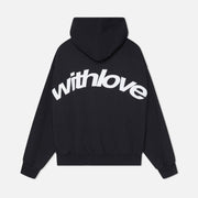 Oversize Cotton Hoodie with With Love Print – Comfortable and Trendy Streetwear Garment