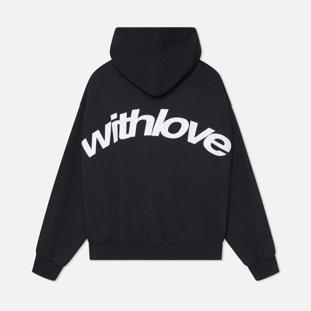 Oversize Cotton Hoodie with With Love Print – Comfortable and Trendy Streetwear Garment