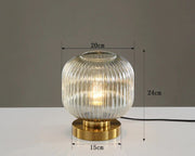 Elegant Nordic glass table lamp – Illuminate your space with modern elegance and a soft LED glow