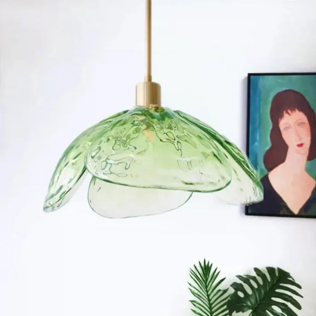 Charming Floral Suspension – Elegant Glass Lighting for Your Bedroom and Living Room