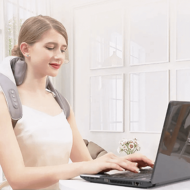 Massager portable chauffant ultime pour le cou et les épaules pour une relaxation profonde à tout moment, n'importe où