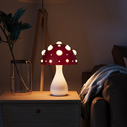 Lampe de Table Champignon LED Amanita Envoûtante – Dimmable et Sans Fil !
