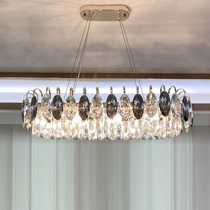 Chandelier en cristal K9 élégant – Éblouissante lumière LED rose gold avec fonction dimmable (Disponible en différentes tailles)