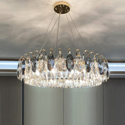 Elegant K9 crystal chandelier – Dazzling rose gold LED light with dimmable function (Available in different sizes)