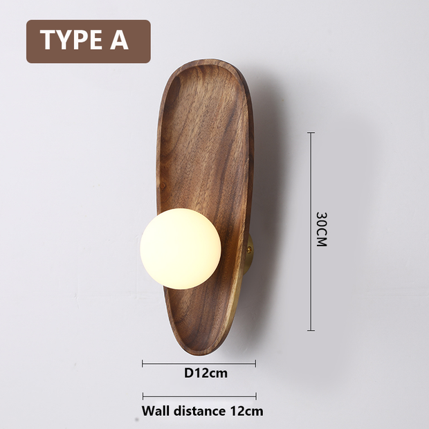 Elegant natural wood wall sconce – Embrace modern elegance with a warm organic ambiance
