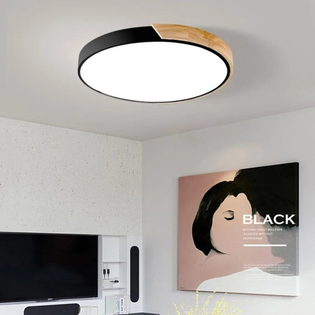 Nordic Chic Wooden Macaron LED Chandelier – Elegant Fusion of Wood and Metal
