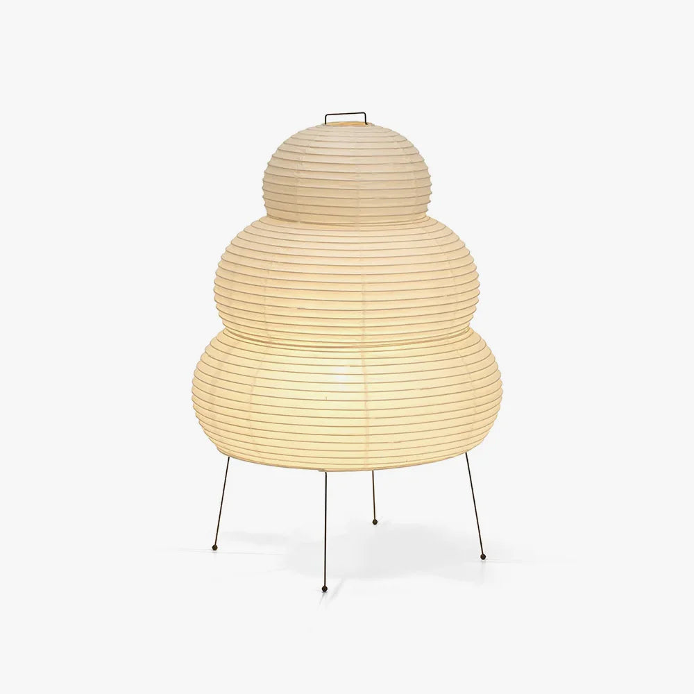 Lampe de table Akari exquise – Design en papier de mûrier et métal élégant