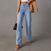 Women's High Waist Flared Black Denim Jeans – Comfort and Elegance for Everyday, Available in Multiple Sizes