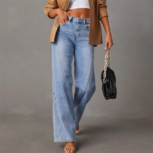 Women's High Waist Flared Black Denim Jeans – Comfort and Elegance for Everyday, Available in Multiple Sizes