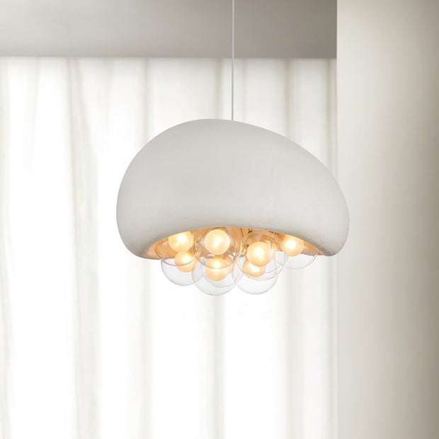 Suspension Khmara Bubbles – Superb modern glass and metal lamp with distinctive artistic design