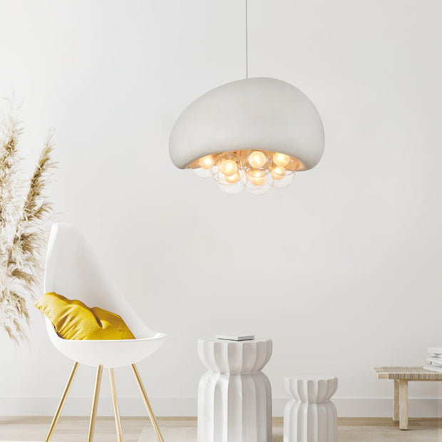 Suspension Khmara Bubbles – Superb modern glass and metal lamp with distinctive artistic design