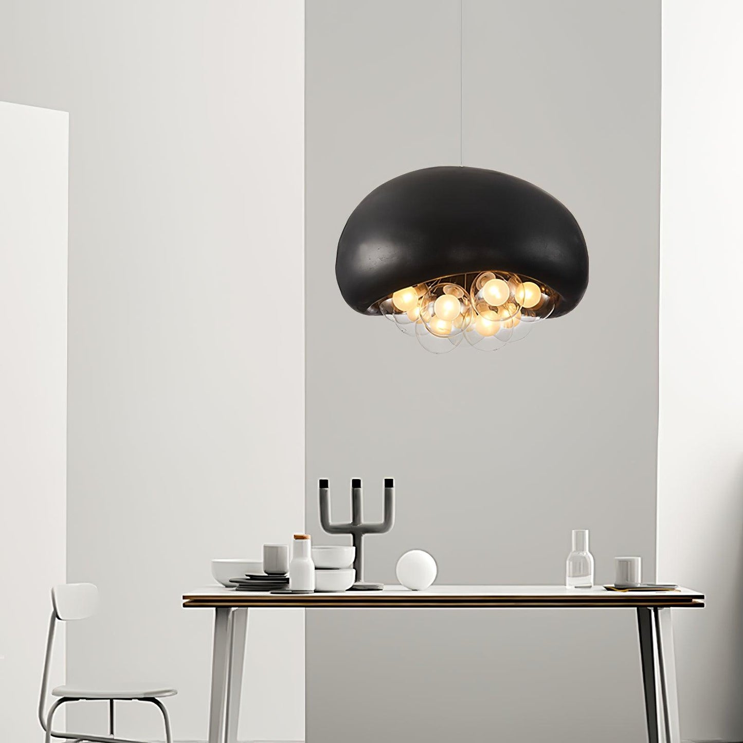 Suspension Khmara Bubbles – Prachtige moderne lamp van glas en metaal met een onderscheidend artistiek ontwerp