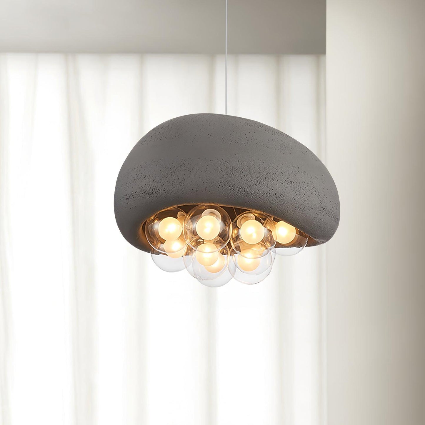 Suspension Khmara Bubbles – Prachtige moderne lamp van glas en metaal met een onderscheidend artistiek ontwerp