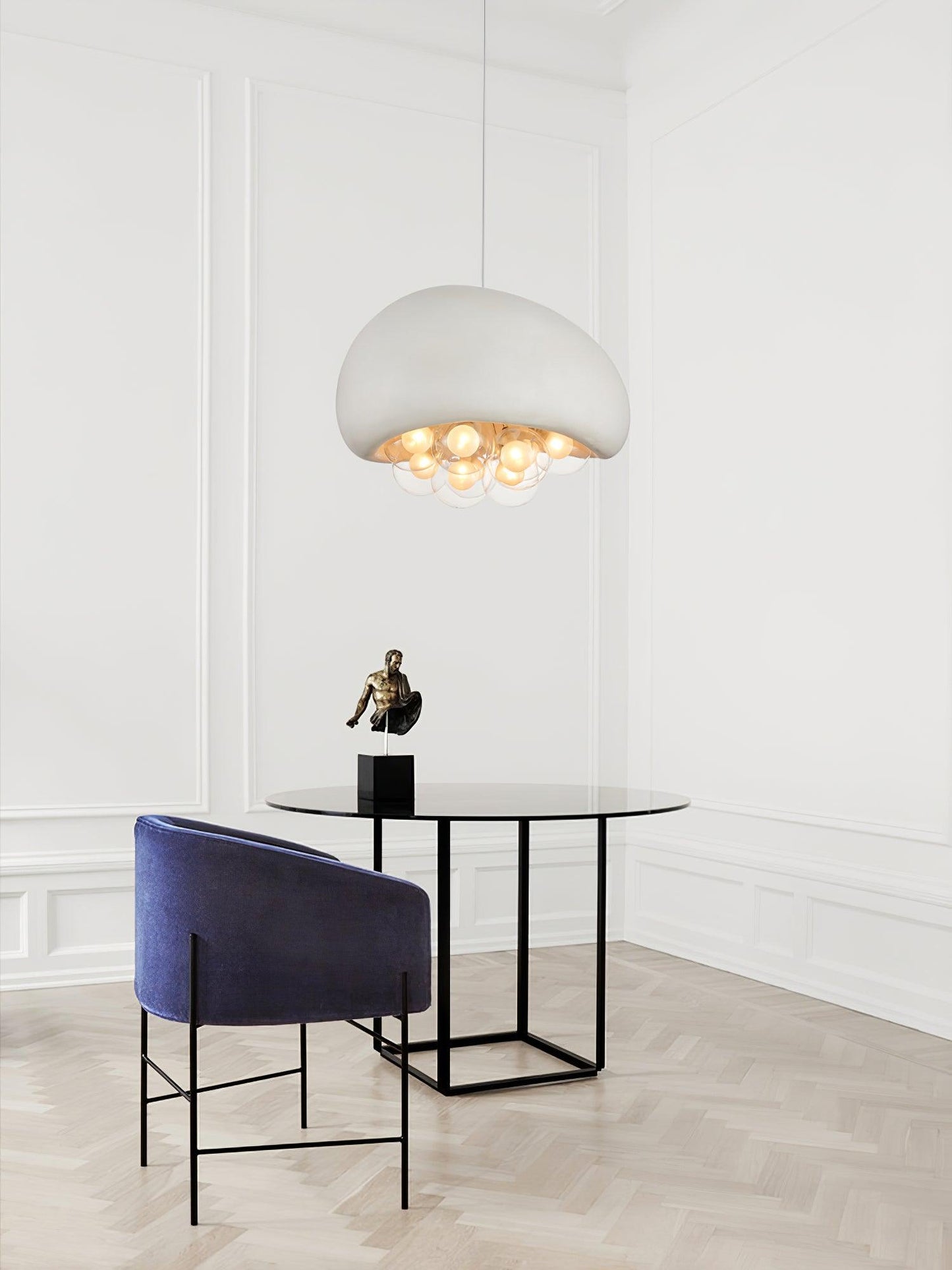 Suspension Khmara Bubbles – Prachtige moderne lamp van glas en metaal met een onderscheidend artistiek ontwerp