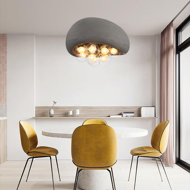 Suspension Khmara Bubbles – Superb modern glass and metal lamp with distinctive artistic design